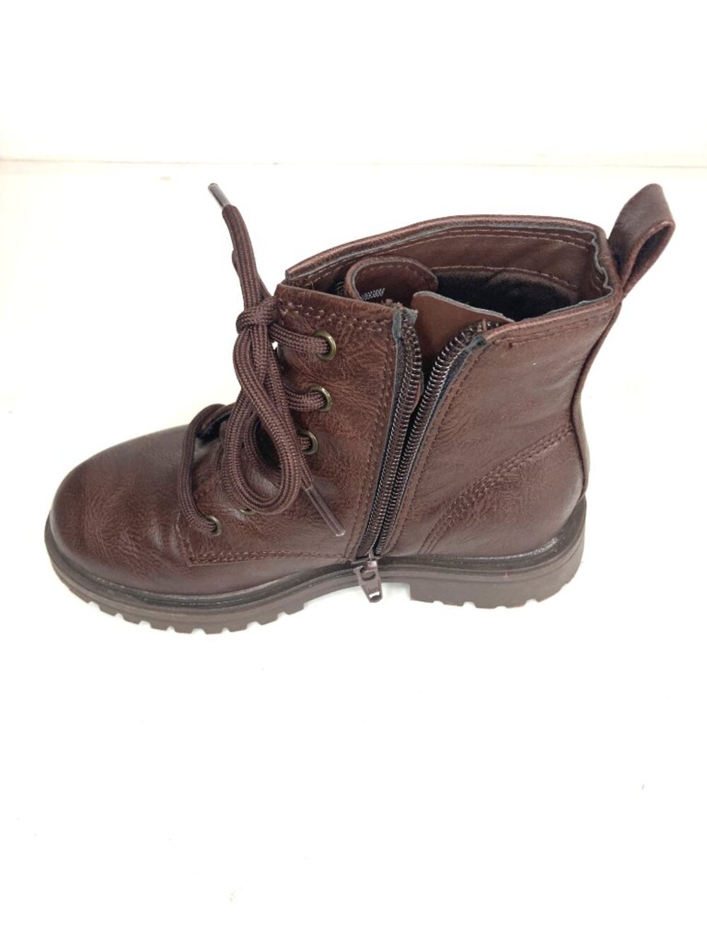 Wonder Nation Boys Brown High Top Boots/ Size 10 Toddler - Picture 4 of 9